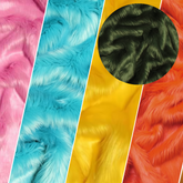 Off-Weight Solid Shaggy Faux Fur