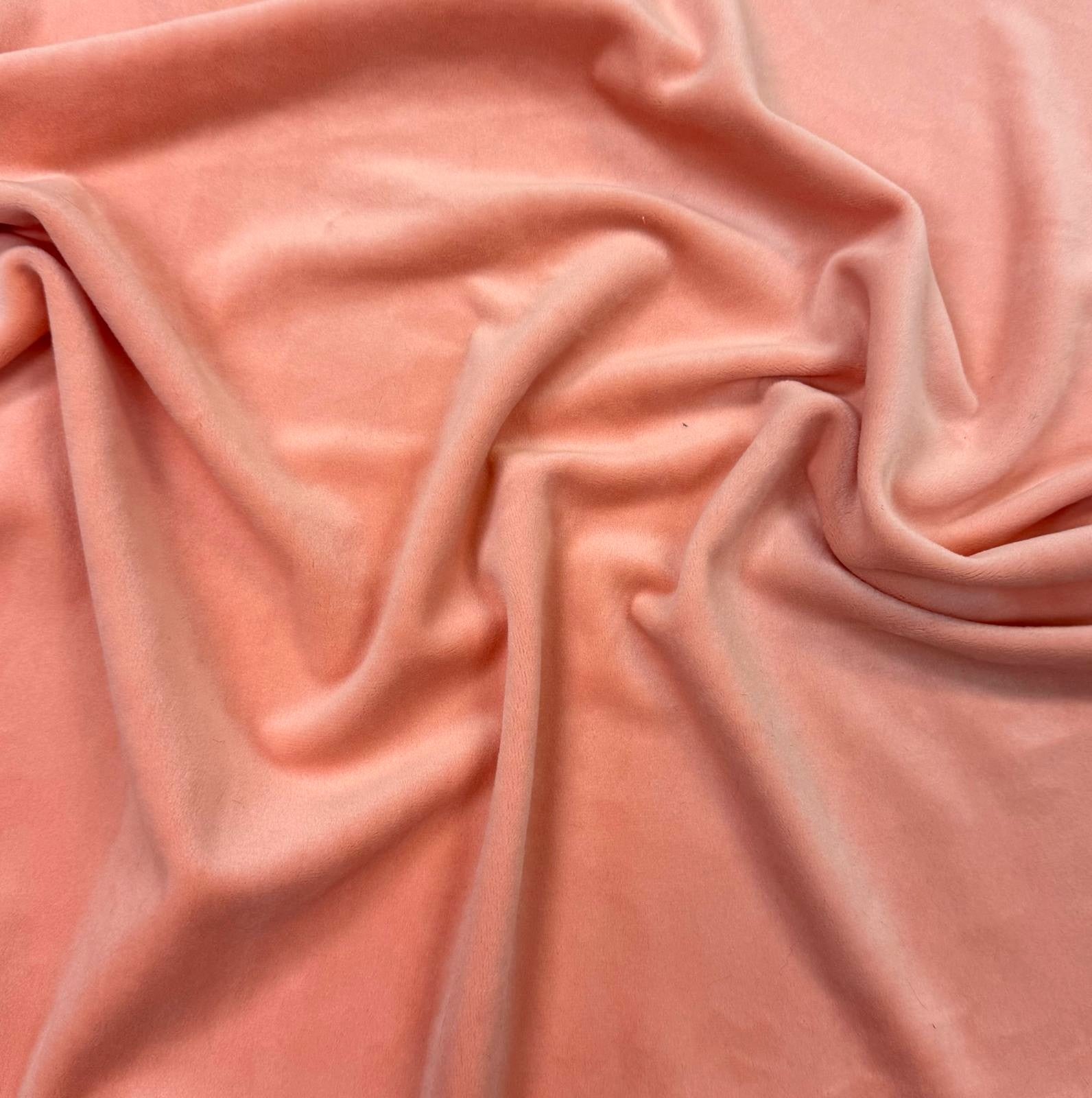 Papaya Stretch Mochi Plush Minky / Soft Solid Fabric by the Yard