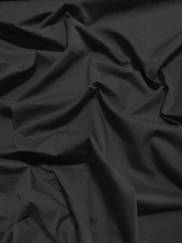 Poly Cotton Solid Fabric 58"/60" Width / Black / Sold By The Yard