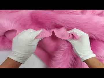 Faux Fake Fur Solid Shaggy Long Pile Fabric / Orange / 15 Yard Bolt - 0