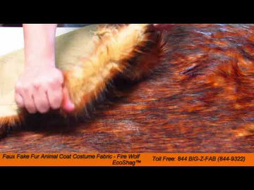 Fire Wolf Animal Coat Costume Faux Fur Fabric / Sold By The Yard - 0