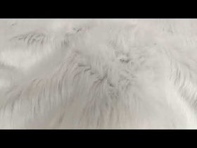 Black Solid Arctic Fox Fur Faux Fur Fabric / Sold By The Yard - 0