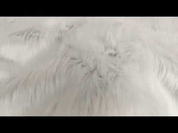 Black Solid Arctic Fox Fur Faux Fur Fabric / Sold By The Yard - 0