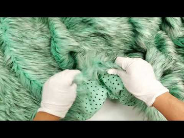 Purple Arctic Alaskan Husky Long Pile Faux Fur Fabric / Sold By The Yard - 0