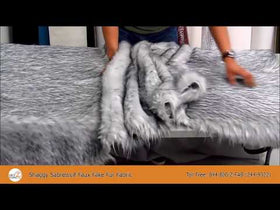 Shaggy Sabrewulf Faux Fake Fur Fabric / Raspberry / Sold By The Yard - 0