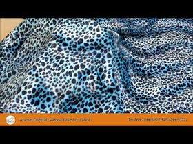 Black/White Snow Cheetah Velboa Cheetah Animal Short Pile Fabric / Sold By The Yard - 0