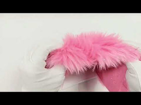 Yellow Solid Shiny Tinsel Long Pile Faux Fur Fabric / Sold By The Yard - 0