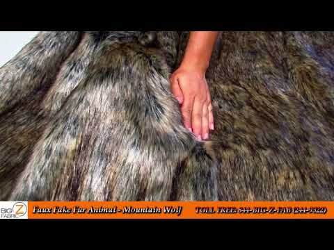 Mountain Wolf Animal Short Pile Coat Costume Faux Fur Fabric / Sold By The Yard - 0