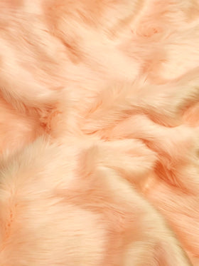 Sherbert Orange Solid Shaggy Long Pile Faux Fur Fabric / Sold By The Yard