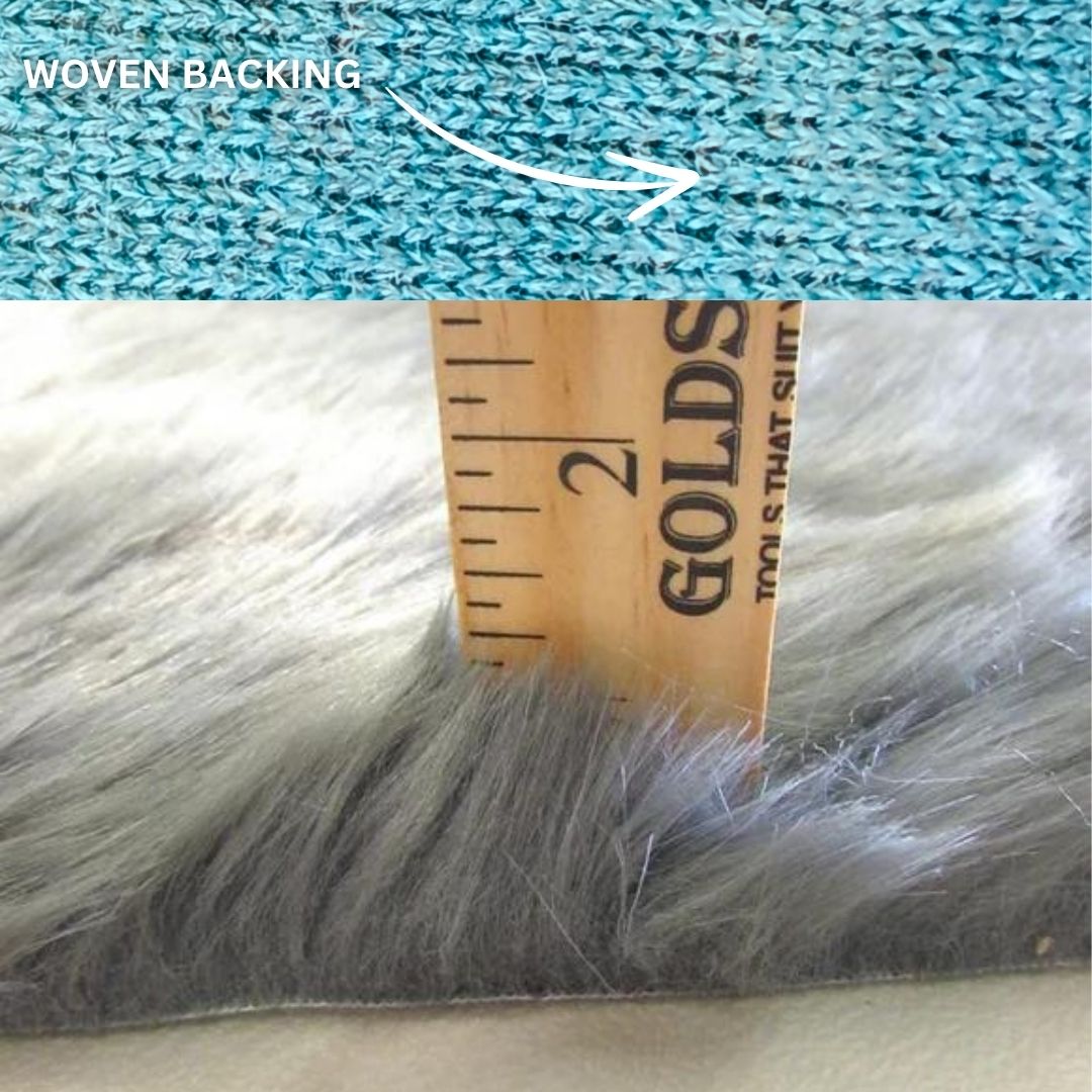 Short Shag Faux Fur Fabric / Pewter / Sold By The Yard