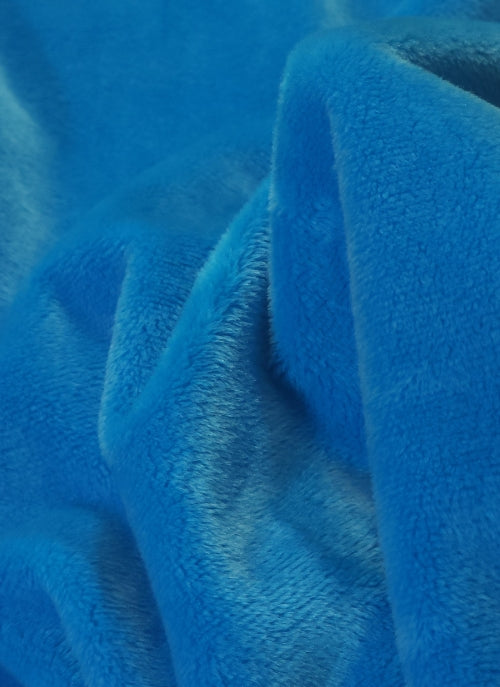 Wholesale Double-Sided Minky Fleece Fabric Aqua 20 yard bolt