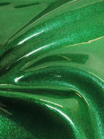 Ultra Sparkle Glitter Upholstery Vinyl Fabric / DARK GREEN / By The Roll - 40 Yards - 0