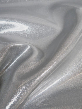 Ultra Sparkle Glitter Upholstery Vinyl Fabric / DARK SILVER / By The Roll - 40 Yards - 0