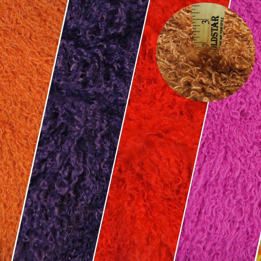 Ultra Curly Mongolian Poodle Minky Fabric
