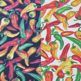 Poly Cotton Printed Fabric Vegetable Pepper / Sold By The Yard