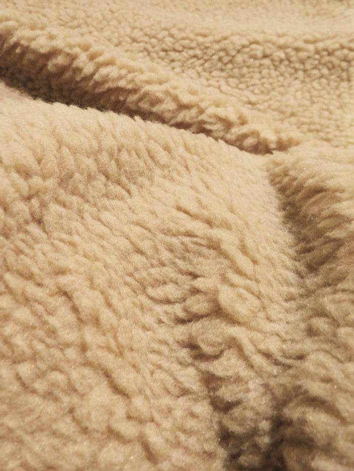 Sherpa Faux Fur Fabric / Desert Tan / Sold By The Yard - 0