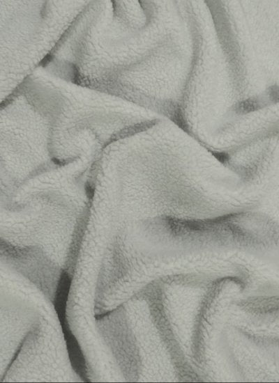 Sherpa Faux Fur Fabric / Platinum / Sold By The Yard