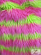 2 Two Tone Striped Long Pile Faux Fur Fabric / Sold By The Yard