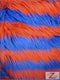 2 Two Tone Striped Long Pile Faux Fur Fabric / Sold By The Yard