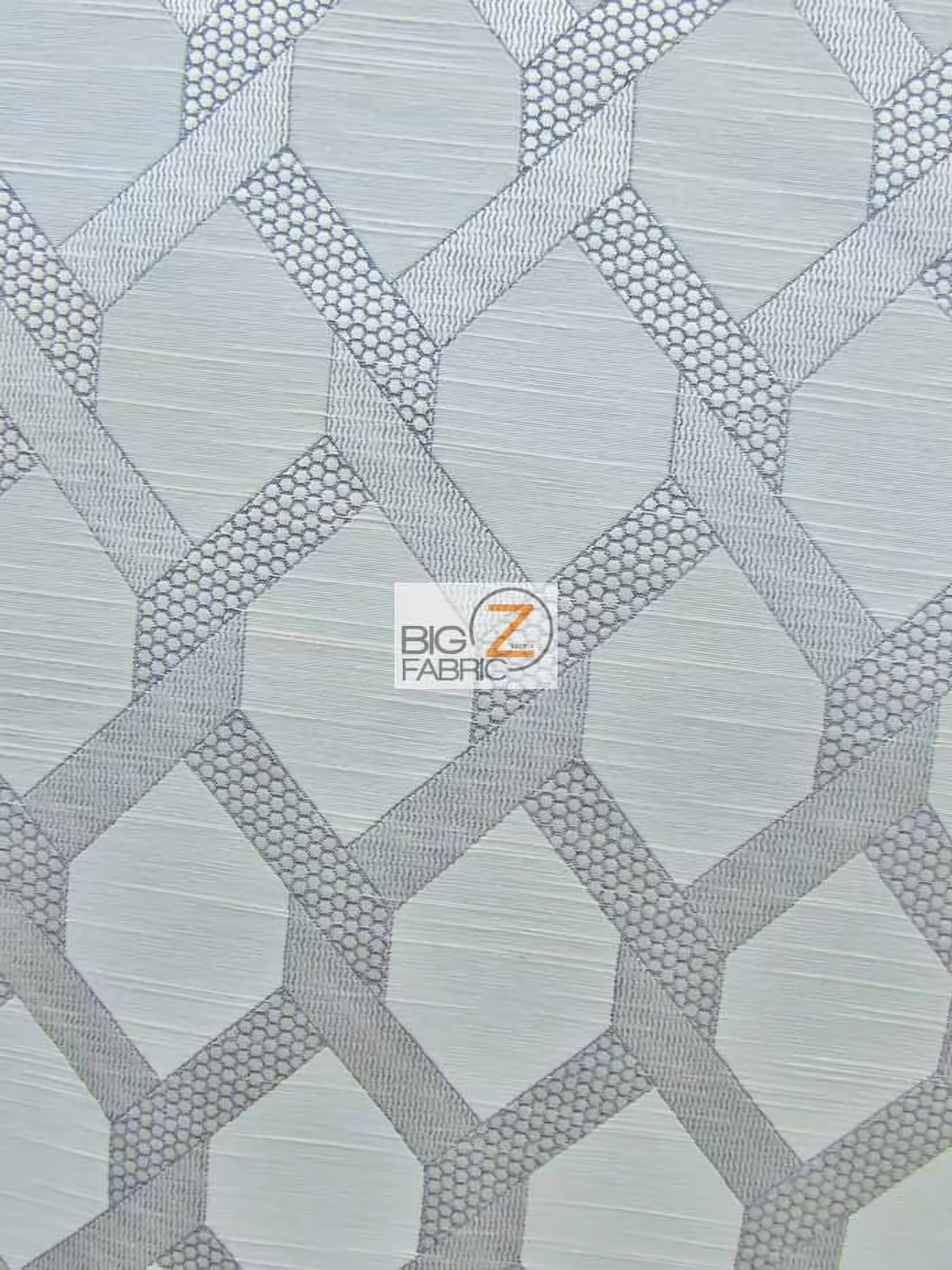 2 Tone Lattice Drapery Polyester Fabric / Linen / Sold By The Yard