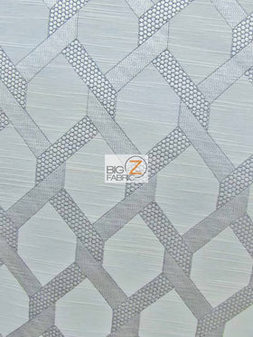 2 Tone Lattice Drapery Polyester Fabric / Linen / Sold By The Yard