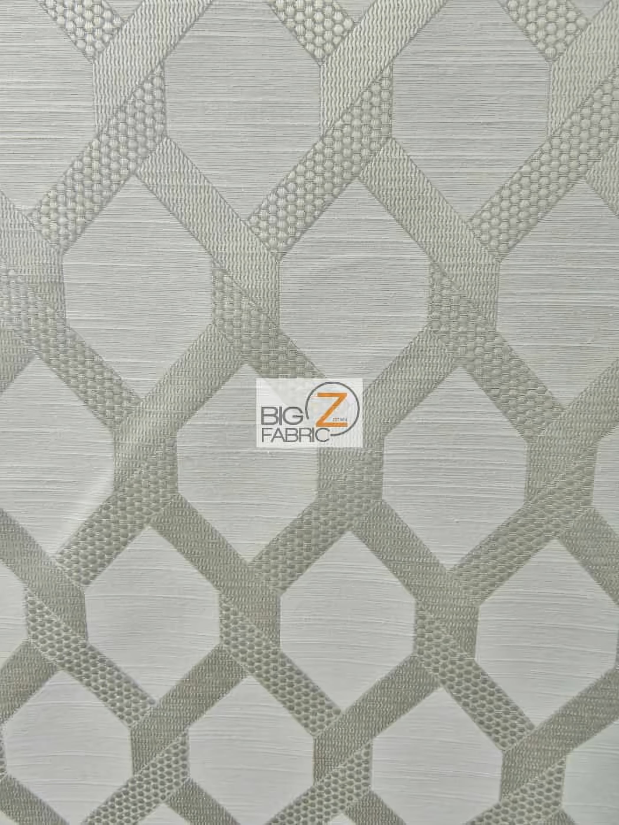 2 Tone Lattice Drapery Polyester Fabric / Quartz / Sold By The Yard