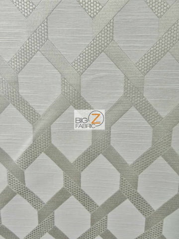 2 Tone Lattice Drapery Polyester Fabric / Quartz / Sold By The Yard