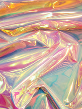 Holographic Multi-Color Chrome Vinyl Fabric / Sold By The Yard