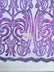 Angel Damask Sequins Sheer Lace Fabric / Olive / Sold By The Yard