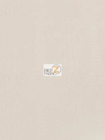 White Alligator Embossed Vinyl Fabric