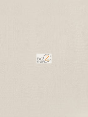 Alligator Embossed Vinyl Faux Leather/Pleather Fabric -30 Yard Roll - White