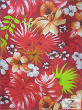 Assorted Flower Print Poly Cotton Fabric / (Flower Mix) Red / 50 Yard Bolt