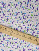 Assorted Flower Print Poly Cotton Fabric / (Mini Flower) Red / 50 Yard Bolt-2