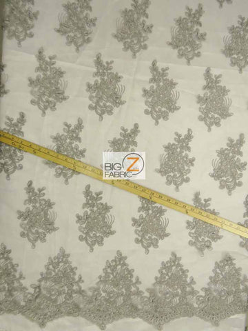 Anastasia Floral Sequins Lace Fabric / Burgundy / Sold By The Yard (Closeout) - 0