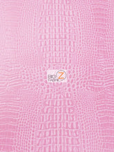 Bubble Gum Crocodile Marine Vinyl Fabric / Sold By The Yard