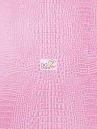 Bubble Gum Crocodile Marine Vinyl Fabric / Sold By The Yard