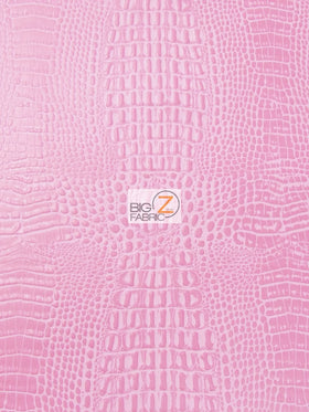 Bubble Gum Crocodile Marine Vinyl Fabric / Sold By The Yard