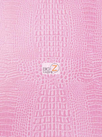 Bubble Gum Crocodile Marine Vinyl Fabric / Sold By The Yard