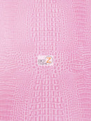 Crocodile Marine Vinyl Fabric - Auto/Boat - Upholstery Fabric / Bubble Gum / By The Roll - 30 Yards-1