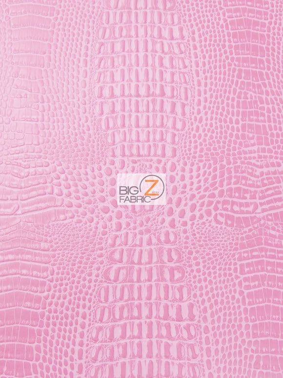 Crocodile Marine Vinyl Fabric - Auto/Boat - Upholstery Fabric / Bubble Gum / By The Roll - 30 Yards