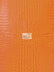 Crush Orange Crocodile Marine Vinyl Fabric / Sold By The Yard