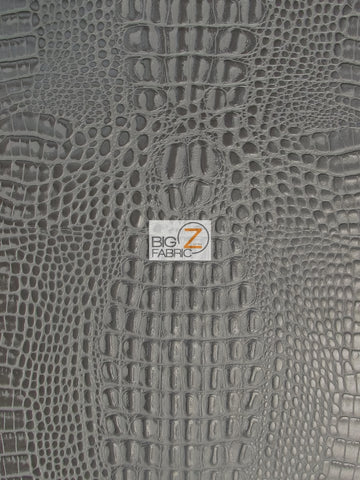 Crocodile Marine Vinyl Fabric - Auto/Boat - Upholstery Fabric / Charcoal / By The Roll - 30 Yards