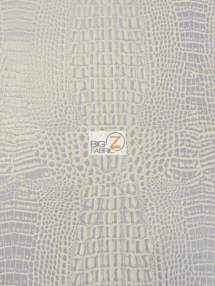 Cool Silver Crocodile Marine Vinyl Fabric / Sold By The Yard