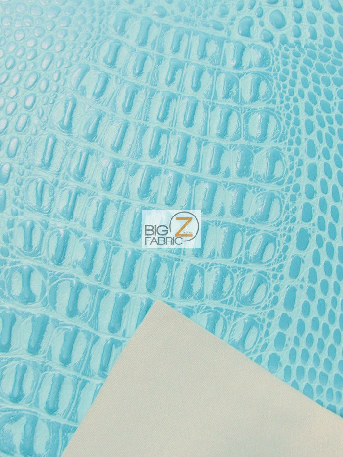 Cool Silver Crocodile Marine Vinyl Fabric / Sold By The Yard