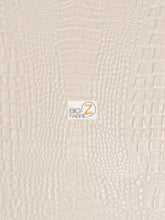 Cream Crocodile Marine Vinyl Fabric / Sold By The Yard