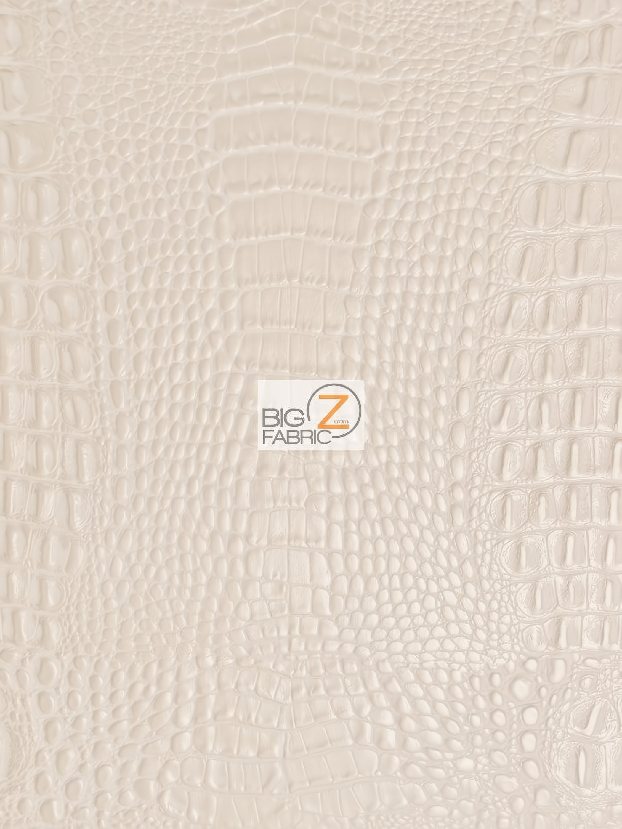 Cream Crocodile Marine Vinyl Fabric / Sold By The Yard