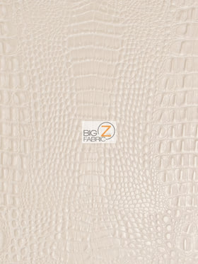 Crocodile Marine Vinyl Fabric - Auto/Boat - Upholstery Fabric / Cream / By The Roll - 30 Yards