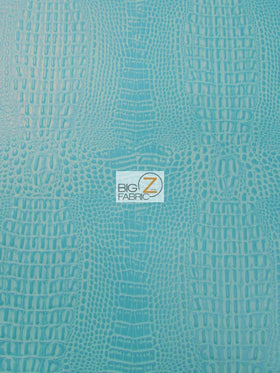 Fiji Turquoise Crocodile Marine Vinyl Fabric / Sold By The Yard