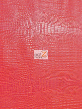 Fire Red Crocodile Marine Vinyl Fabric / Sold By The Yard
