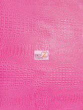 Kiss Fuchsia Crocodile Marine Vinyl Fabric / Sold By The Yard